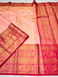 Load image into Gallery viewer, Groovy Pink Kanjivaram Silk Saree With Splendorous Blouse Piece Policona-Kanjivaram Silk