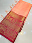 Groovy Pink Kanjivaram Silk Saree With Splendorous Blouse Piece Policona-Kanjivaram Silk