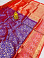 Groovy Royal Blue Kanjivaram Silk Saree With Ephemeral Blouse Piece Policona-Kanjivaram Silk