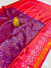Load image into Gallery viewer, Charming Royal Blue Kanjivaram Silk Saree With Staggering Blouse Piece Policona-Kanjivaram Silk