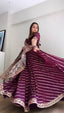 Precious Embroidery Sequence Work Wine Color Lehenga Choli Clothsvilla