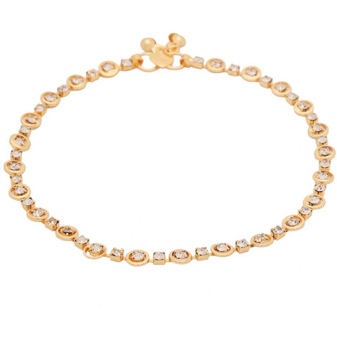 Preet Gold Anklets for Girls & Women. Brass Anklet (Pack of 2) ClothsVilla Main image