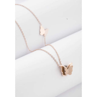 Premium Iconic Crystal Butterfly for Girls Women Brass Pendant Set ClothsVilla