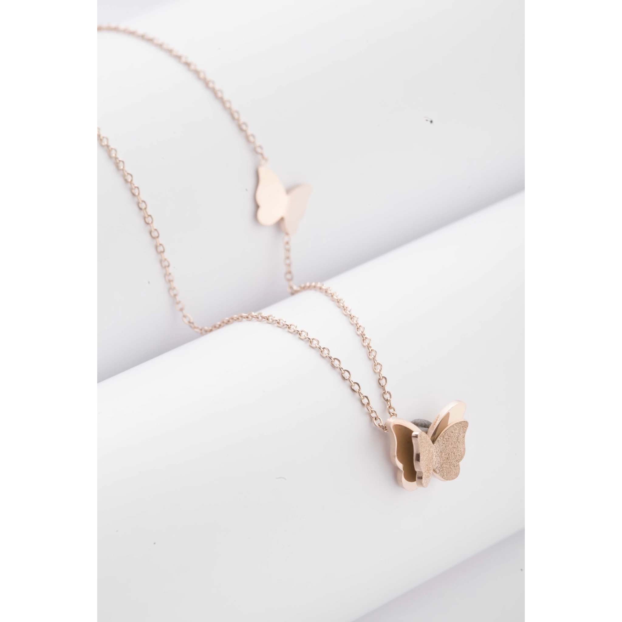 Premium Iconic Crystal Butterfly for Girls Women Brass Pendant Set ClothsVilla
