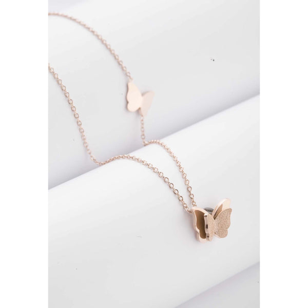 Premium Iconic Crystal Butterfly for Girls Women Brass Pendant Set ClothsVilla