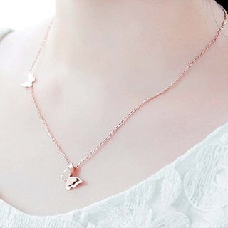 Premium Iconic Crystal Butterfly for Girls Women Brass Pendant Set ClothsVilla