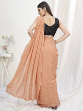 Load image into Gallery viewer, Puce Pink Pre-Stitched Blended Silk Saree ClothsVilla