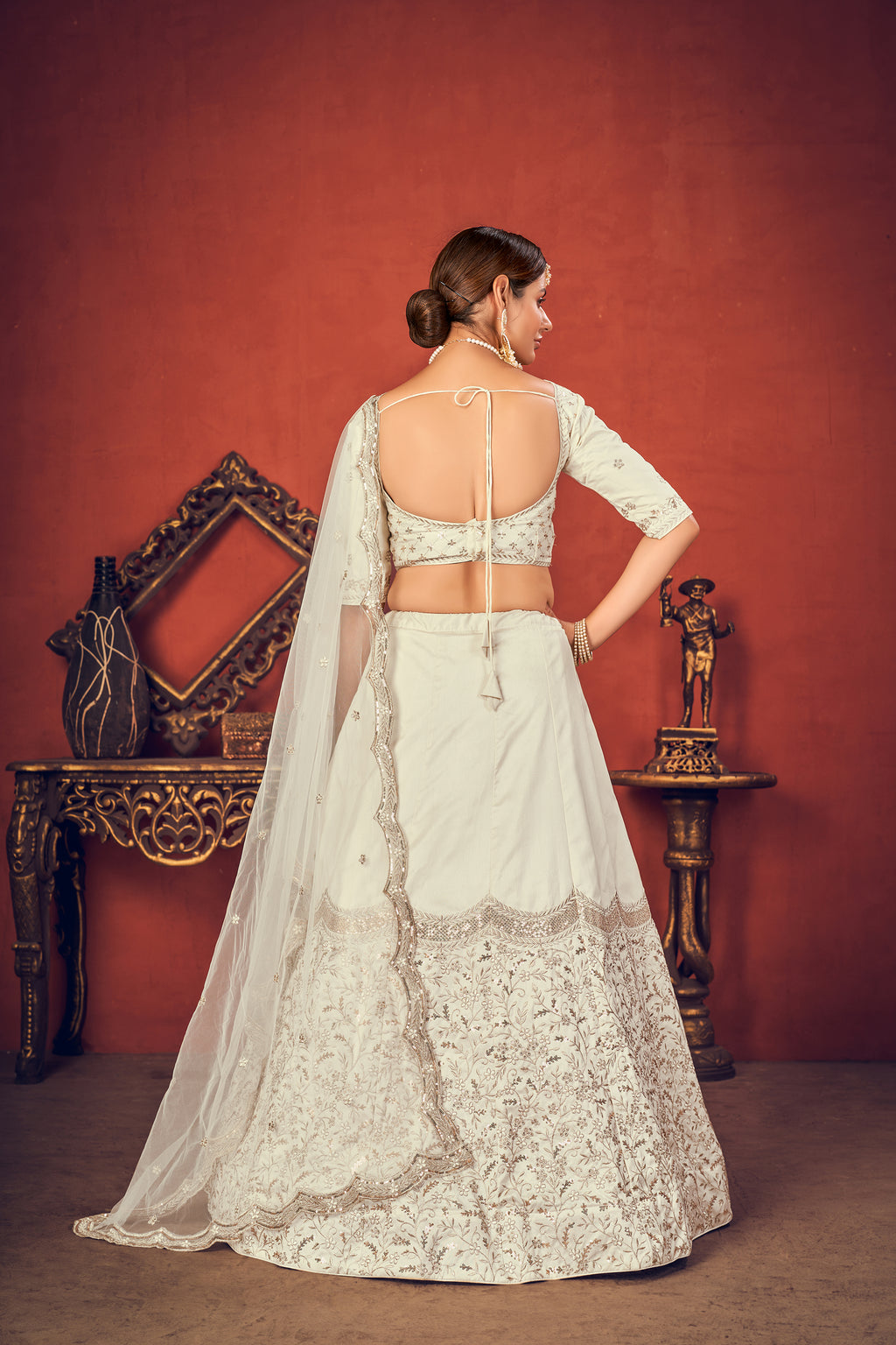 Pure Art Silk Lehenga Choli , Blouse Lahenga, Handwork Lahenga, Sequence Work Lahenga, Digital Print Lahenga, Embroidery Work Lahenga ClothsVilla