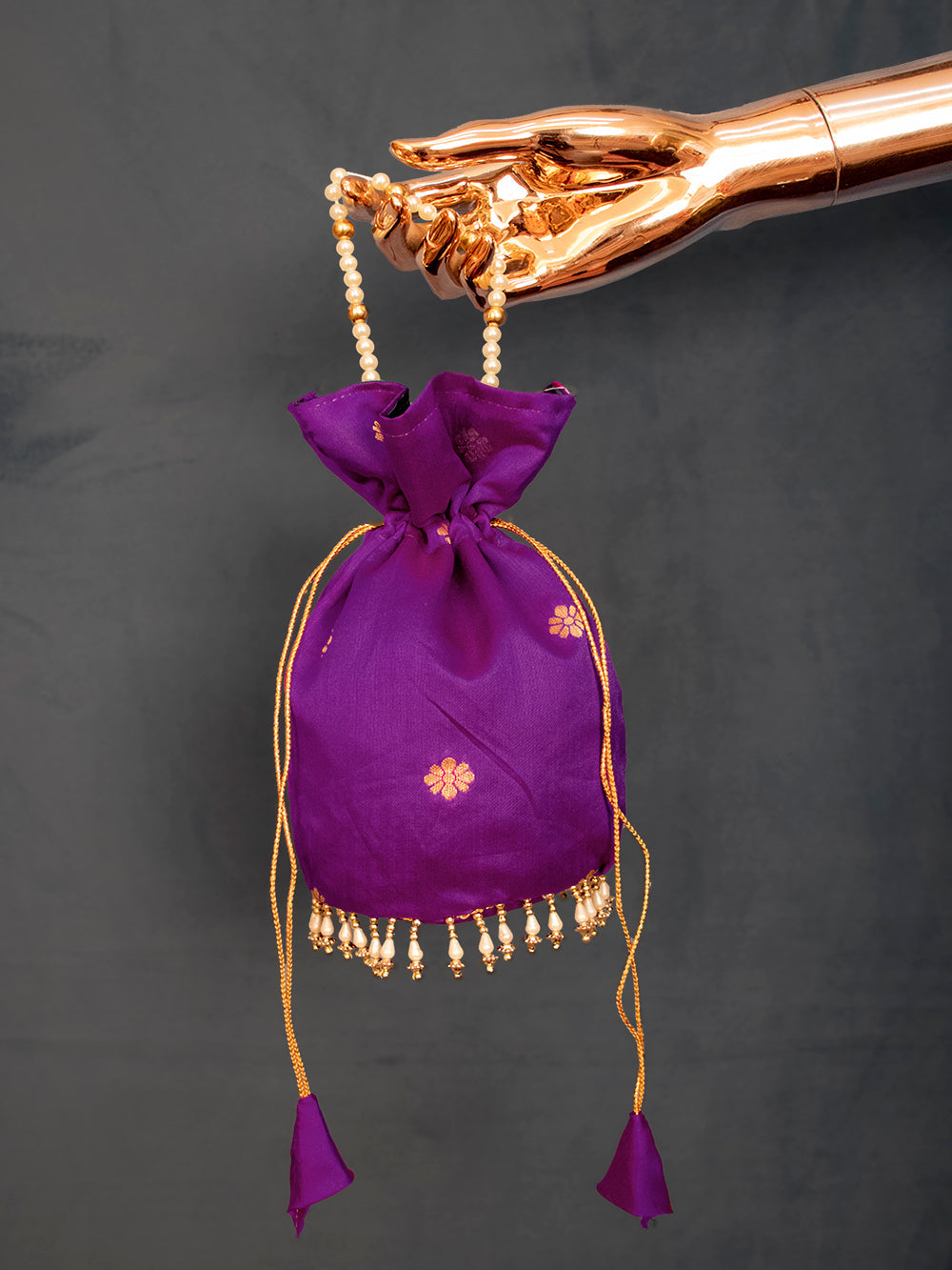 Purple Color Weaving Zari Work Jacquard Paithani Batwa Clothsvilla