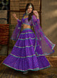 Load image into Gallery viewer, Purple And Gold Stylish Embroidered Lehenga Choli Clothsvilla