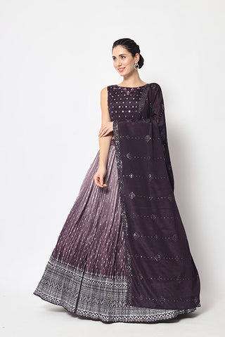 Purple Color Party Wear Lehenga Choli Set Collection ClothsVilla.com