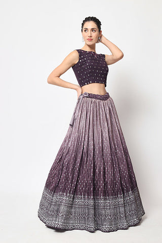 Purple Color Party Wear Lehenga Choli Set Collection ClothsVilla.com