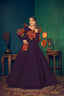 Purple Embroidered Designer Anarkali Style Gown ClothsVilla
