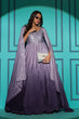 Load image into Gallery viewer, Purple Exclusive Traditional Stitched Anarkali Long Gown ClothsVilla.com