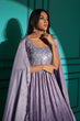 Load image into Gallery viewer, Purple Exclusive Traditional Stitched Anarkali Long Gown ClothsVilla.com