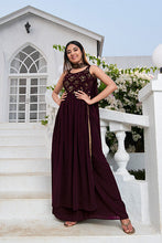 Load image into Gallery viewer, Georgette Thread And Sequins Embroidered Work Salwar Suit ClothsVilla.com
