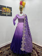 Load image into Gallery viewer, Purple Gown in Vichitra Silk with Embroidery Sequence Work ClothsVilla.com