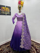 Load image into Gallery viewer, Purple Gown in Vichitra Silk with Embroidery Sequence Work ClothsVilla.com