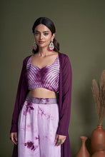 Load image into Gallery viewer, Purple Silk Traditional Indian Ethnic Koti Style Palazzo Collection ClothsVilla.com