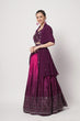 Load image into Gallery viewer, Purple Chinon Silk Embellished Mukaish Work Lehenga Choli ClothsVilla.com