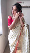 Load image into Gallery viewer, Trendy 1-Minute Ready To Wear Beige Soft Silk Saree RTW