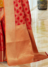 Load image into Gallery viewer, Red Patola Silk Saree with Golden Border Clothsvilla