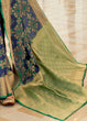 Load image into Gallery viewer, Light Blue Patola Silk Saree with Golden Border Clothsvilla