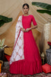 Load image into Gallery viewer, Rani Pink Sequins Work Goergette Festive Wear Long Anarkali Gown ClothsVilla