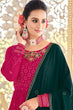 Load image into Gallery viewer, Rani Georgette Thread And Sequins Embroidered Kurta Palazzo Set ClothsVilla.com