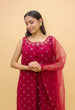 Load image into Gallery viewer, Raspberry Pakistani Georgette Plazo Suit For Indian Festival &amp; Weddings - Rubber Print Work, Clothsvilla