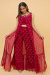 Load image into Gallery viewer, Raspberry Pakistani Georgette Plazo Suit For Indian Festival &amp; Weddings - Rubber Print Work, Clothsvilla