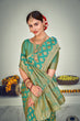 Load image into Gallery viewer, Ravishing Green Banarasi Silk Wedding Wear Saree ClothsVilla