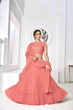 Load image into Gallery viewer, Ravishing Peach Thread Embroidery Festive Wear Lehenga Choli ClothsVilla