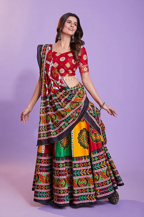 Ready to Wear Special Hand Print Navratri Special Collection ClothsVilla.com