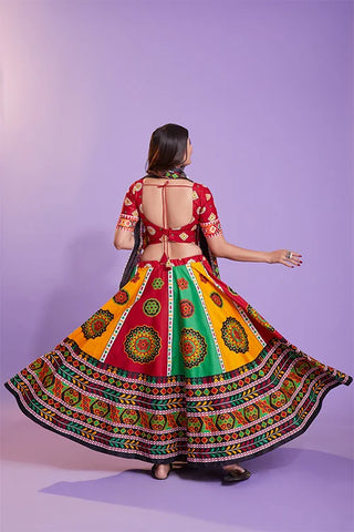 Ready to Wear Special Hand Print Navratri Special Collection ClothsVilla.com