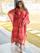 Load image into Gallery viewer, Red Color Digital Bandhej Print Pure Gaji Silk Kaftan Clothsvilla