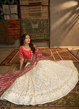 Load image into Gallery viewer, Red And White Stylish Embroidered Lehenga Choli Clothsvilla