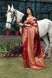Load image into Gallery viewer, Red Banarasi Silk Festival Wear Saree With Blouse ClothsVilla