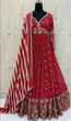 Load image into Gallery viewer, Red Gown in Georgette With Foil Mirror Work Clothsvilla