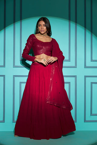 New Party Wear Bollywood Style Different Color Georgette Lehenga Choli Collection ClothsVilla.com