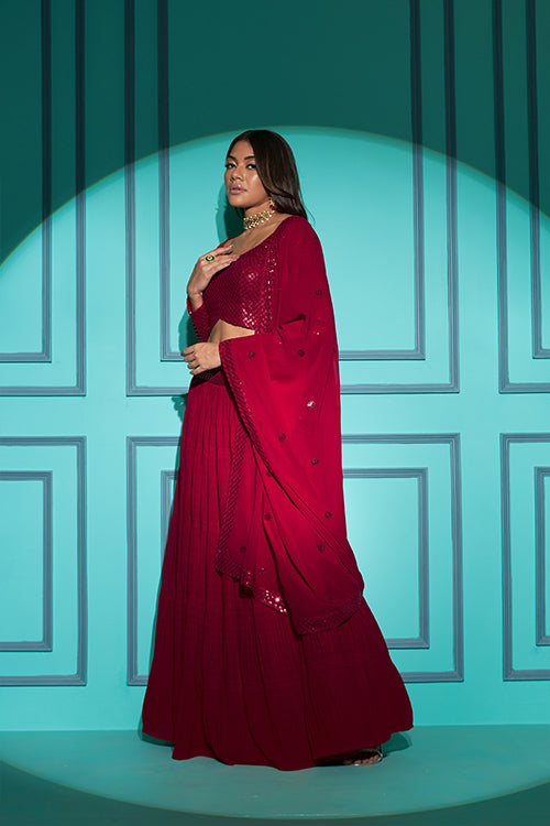 New Party Wear Bollywood Style Different Color Georgette Lehenga Choli Collection ClothsVilla.com