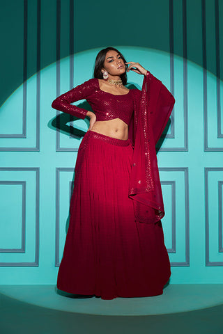 New Party Wear Bollywood Style Different Color Georgette Lehenga Choli Collection ClothsVilla.com