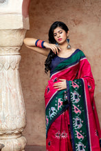 Load image into Gallery viewer, Pink Patola Silk Festival Wear Saree With Blouse ClothsVilla