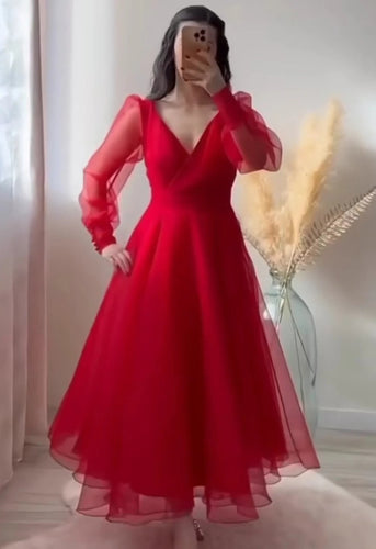 pre order red sequin long sleeve fishtail wedding bridal evening prom dress  gown RB2420, Women's Fashion, Dresses & Sets, Evening dresses & gowns on  Carousell