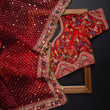 Load image into Gallery viewer, Red Saree in Organza With Resham and Sequence Work Clothsvilla