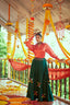 Red With Green Color Navratri Special Ready To Wear Croptop Lehenga Clothsvilla