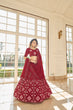 Load image into Gallery viewer, Red Georgette Thread With Sequince Embroidered Lehenga Cholii ClothsVilla.com
