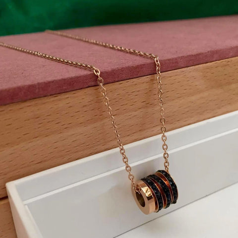 Rose Gold Brass chain with Black Diamond ClothsVilla Main image