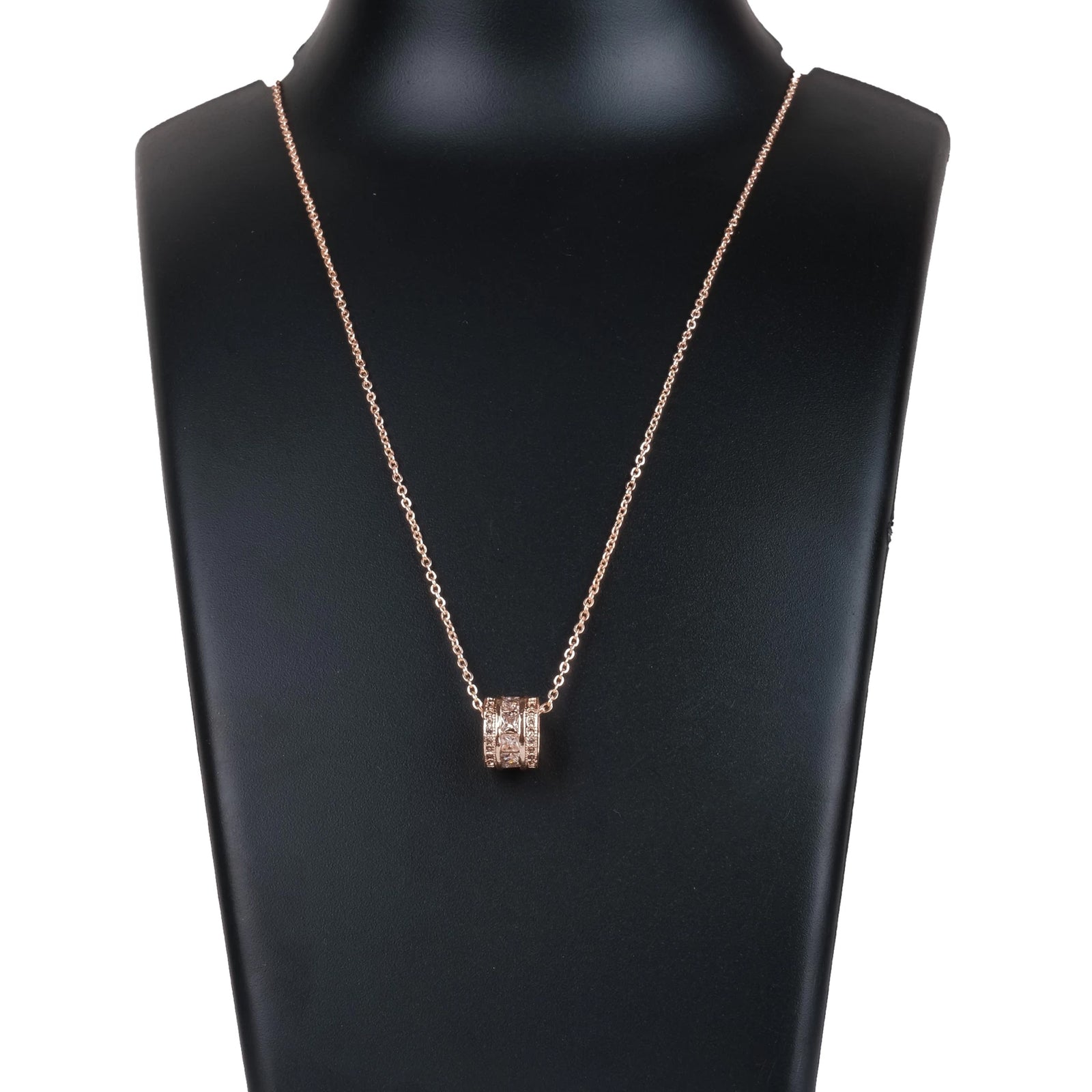 Rose Gold New American Dimond Pendent With Chain Gold-plated Brass Pendant ClothsVilla
