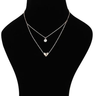 Rose Gold-Plated Layered Necklace Diamond Gold-plated Plated Brass Necklace ClothsVilla